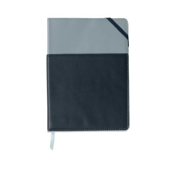 Vegan Leather Pocket Journal - Blue & Navy