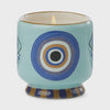 A Dopo 8 oz Handpainted "Eye" Ceramic Candle - Incense & Smoke