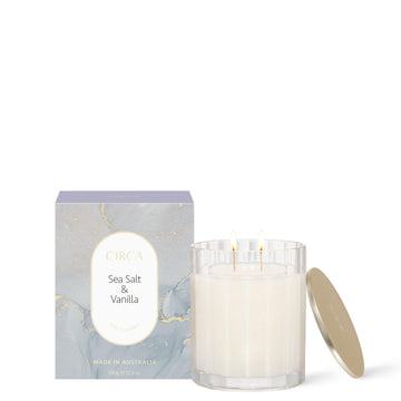 350g Candle - SEA SALT & VANILLA - Handworks Nouveau Paperie