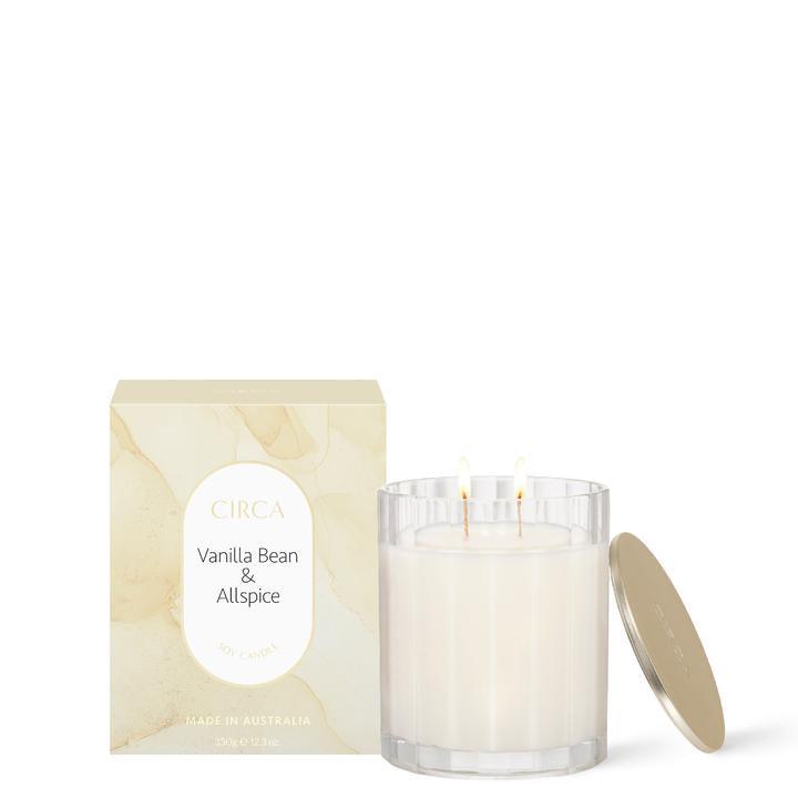 350g Candle - VANILLA BEAN & ALL SPICE - Handworks Nouveau Paperie