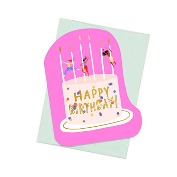 Carolyn Suzuki - Die-Cut Single Card - Circus Cake