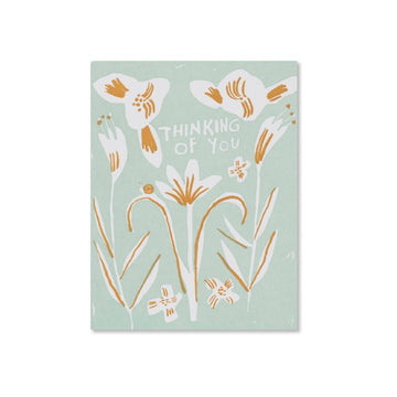 Egg Press - Single Card - Thinking of You Lillies