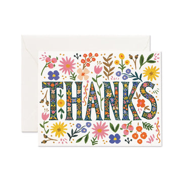 Rifle Paper Co - Single Card - Floral Thanks