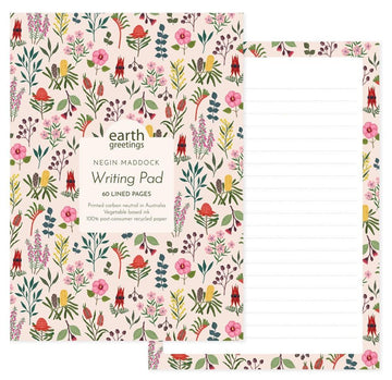 A5 Writing Pad - Australian Wildflowers - Handworks Nouveau Paperie