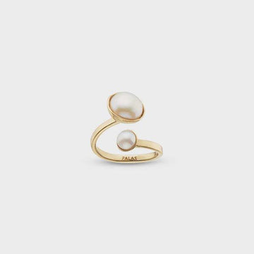 Aphrodite Double Pearl Ring - Handworks Nouveau Paperie