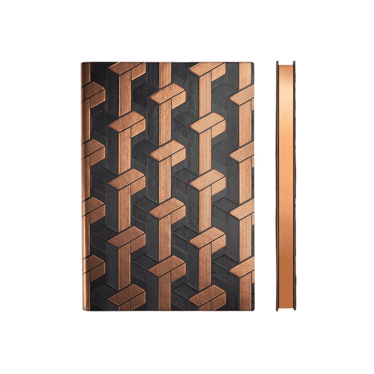 Art Deco Notebook - A5 Weave Dot - Handworks Nouveau Paperie