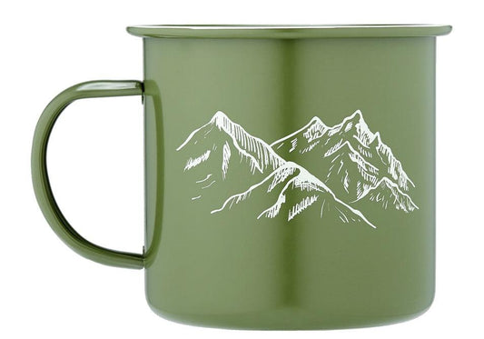 Atticus Mountain Enamel Mug - Handworks Nouveau Paperie