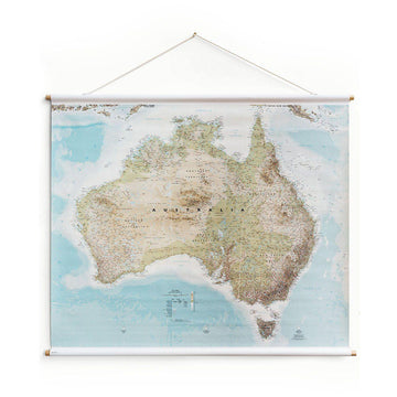 Australia Canvas Map - Handworks Nouveau Paperie
