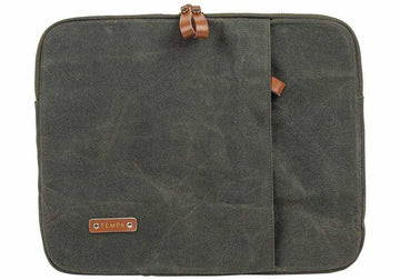 Avery Olive Green Laptop Sleeve - Handworks Nouveau Paperie