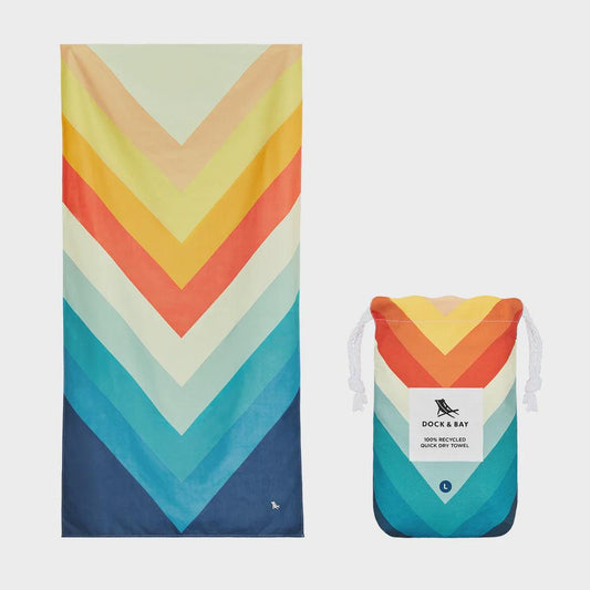 Beach Towel Stripes Go Wild Collection L Chevron Chic - Handworks Nouveau Paperie