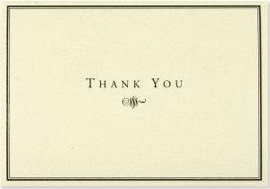 Black And Cream Thank You Notes - Handworks Nouveau Paperie