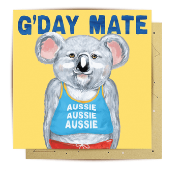 Card Aussie Dude - Handworks Nouveau Paperie
