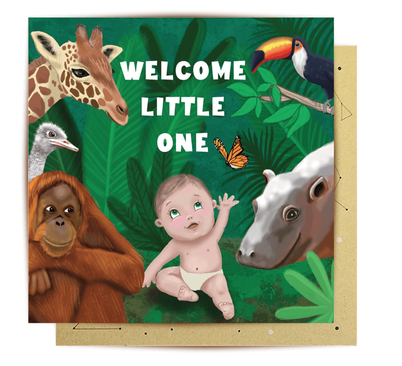 Card Baby Jungle - Handworks Nouveau Paperie
