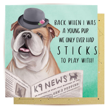 Card - Bulldog News - Handworks Nouveau Paperie