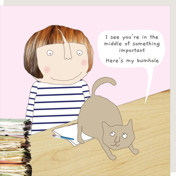Card - Cat Bum - Handworks Nouveau Paperie