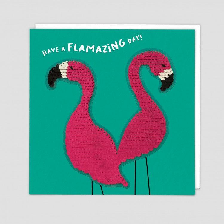 Card - Flamingo - Have A Flamazing Day - Handworks Nouveau Paperie