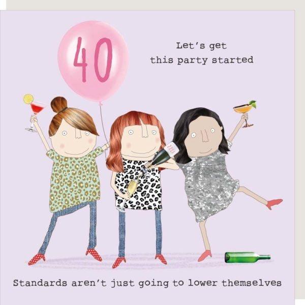 Card - Girl 40 Standards - Handworks Nouveau Paperie