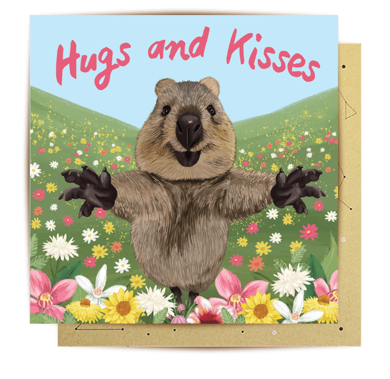 Card Quokka Hugs And Kisses - Handworks Nouveau Paperie