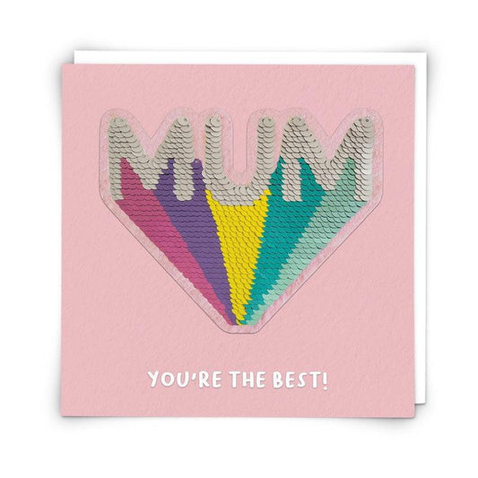 Card - Sequin Mum - Handworks Nouveau Paperie
