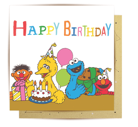 Card Sesame Street Birthday - Handworks Nouveau Paperie