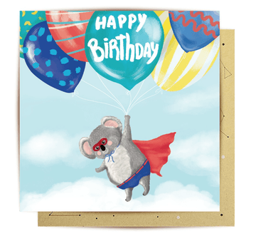 Card Superhero Koala - Handworks Nouveau Paperie