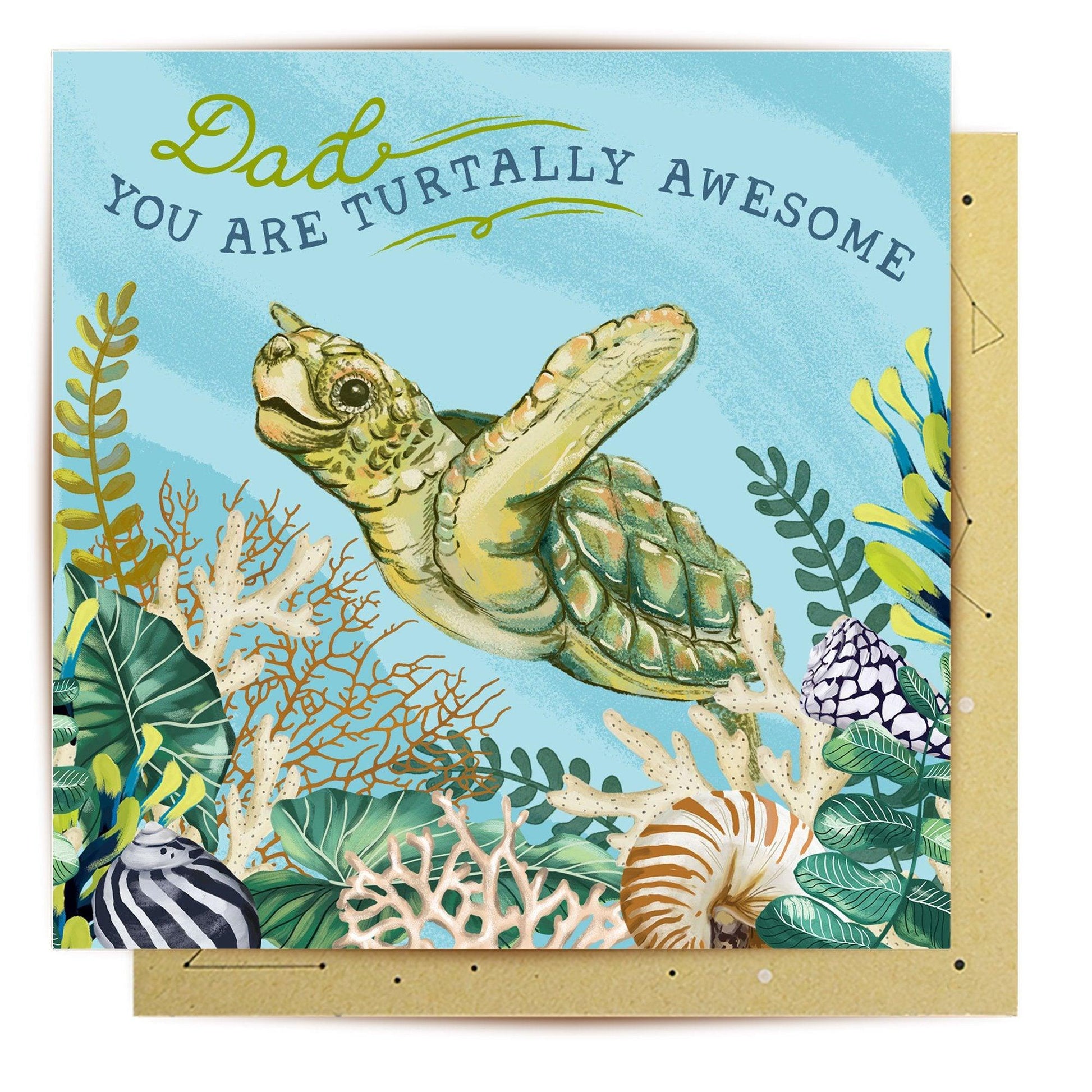 Card - Turtally Awesome Dad - Handworks Nouveau Paperie