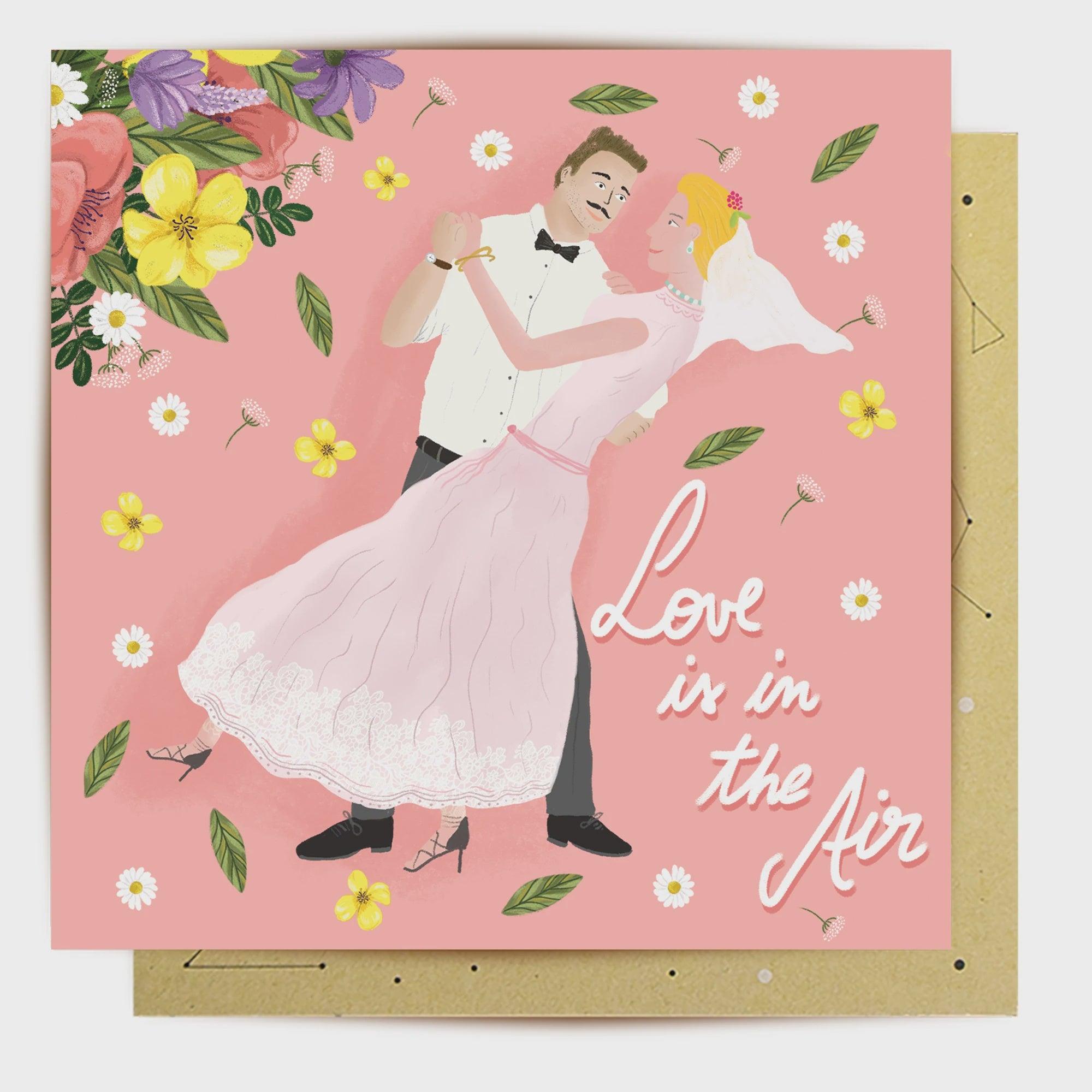 Card - Wedding Love In The Air - Handworks Nouveau Paperie