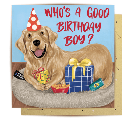 Card Who's A Good Boy - Handworks Nouveau Paperie