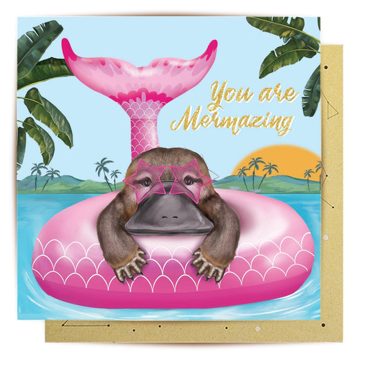 Card You Are Mermazing - Handworks Nouveau Paperie