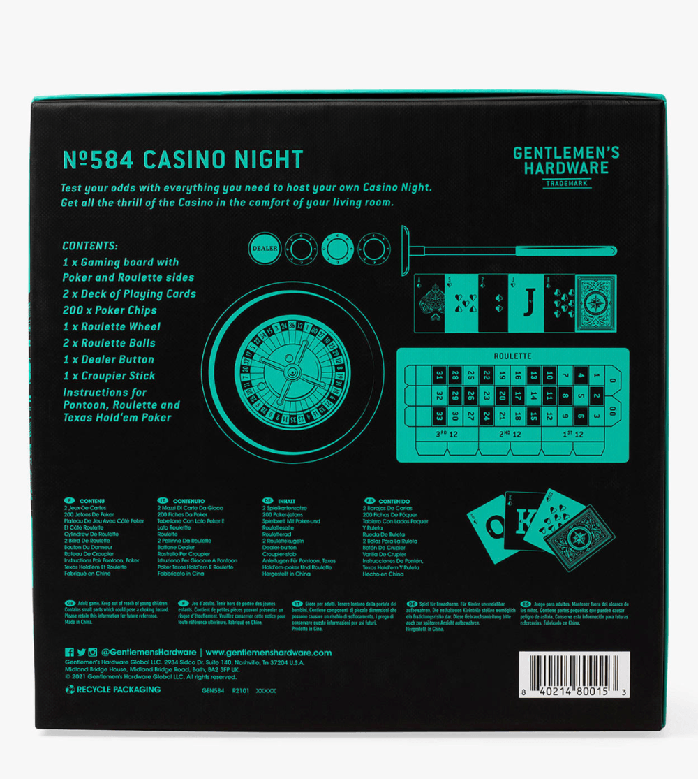 Casino Night Game Kit - Handworks Nouveau Paperie