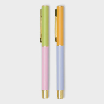 Color Block Pens - Set of 2 - Lilac + Cornflower - Handworks Nouveau Paperie