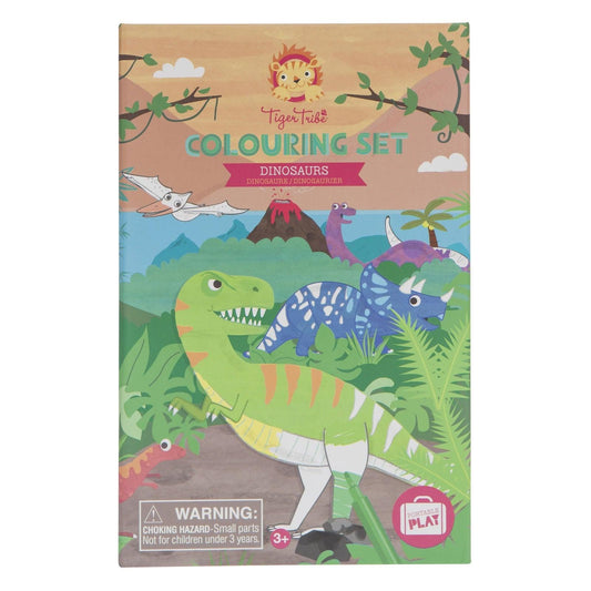 Colouring Set - Dinosaur - Handworks Nouveau Paperie