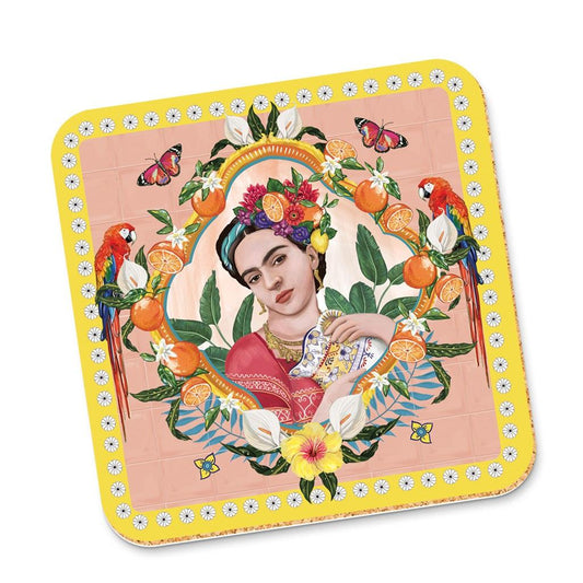 Corky Coaster Mexican Folklore Oranges - Handworks Nouveau Paperie