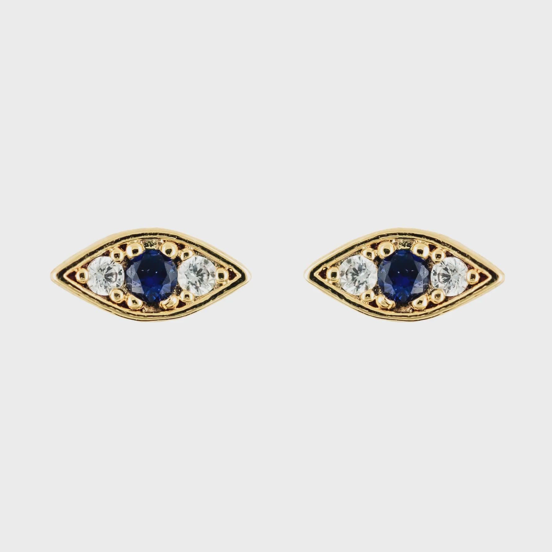 Earring Diamante Evil Eye - Handworks Nouveau Paperie