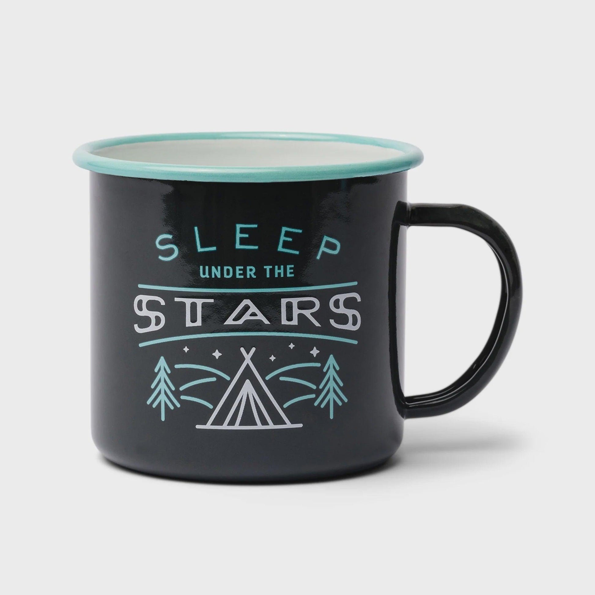 Enamel Mug 11 oz. Sleep Under the Stars - Handworks Nouveau Paperie