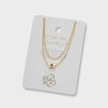 February amethyst birthstone necklace 18k gold plated - Handworks Nouveau Paperie