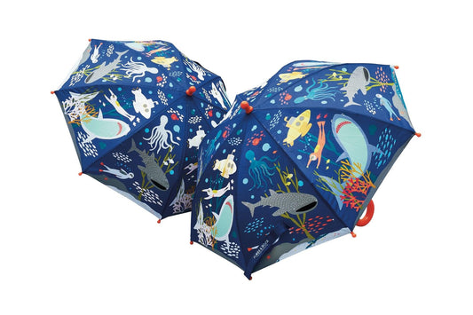 Floss & Rock Colour Changing Umbrella – Deep Sea - Handworks Nouveau Paperie