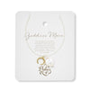 Goddess Moon & Pearl Amulet Necklace - Handworks Nouveau Paperie