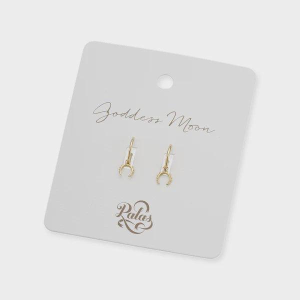 Goddess moon hoop earrings - Handworks Nouveau Paperie