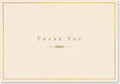 Gold And Cream Thank You Notes - Handworks Nouveau Paperie