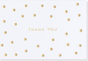 Gold Dots Thank You Notes - Handworks Nouveau Paperie