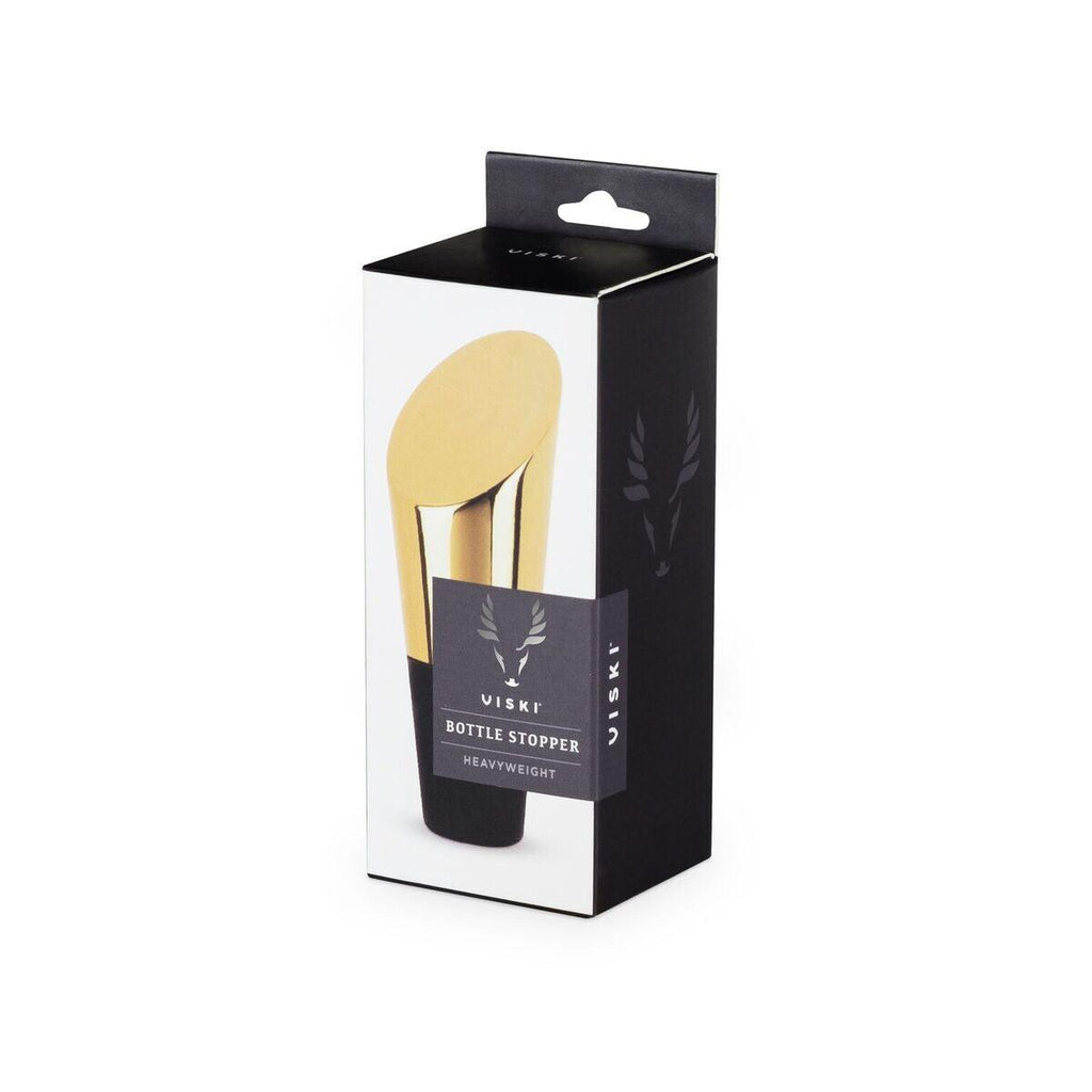 Gold Heavyweight Bottle Stopper - Handworks Nouveau Paperie