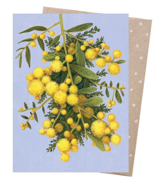 Greeting Card - Golden Wattle - Handworks Nouveau Paperie