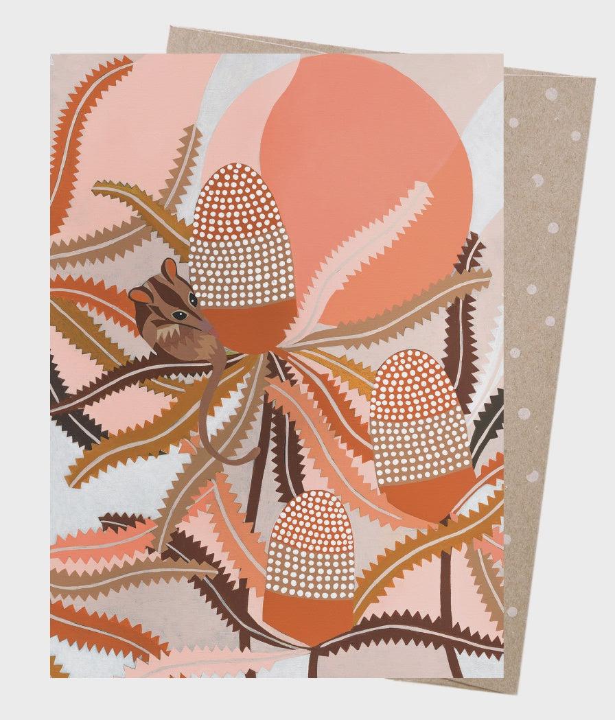 Greeting Card - Honey Possum - Handworks Nouveau Paperie