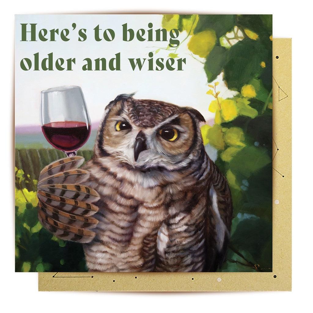 Greeting Card Older And Wiser - Handworks Nouveau Paperie