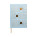Hard Cover Suede Cloth Journal With Pocket - Arch Dot Blue - Handworks Nouveau Paperie