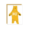 Hello Lucky - Single Card - Bear Hug - Handworks Nouveau Paperie