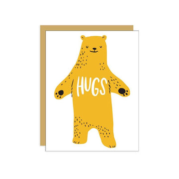 Hello Lucky - Single Card - Bear Hug - Handworks Nouveau Paperie