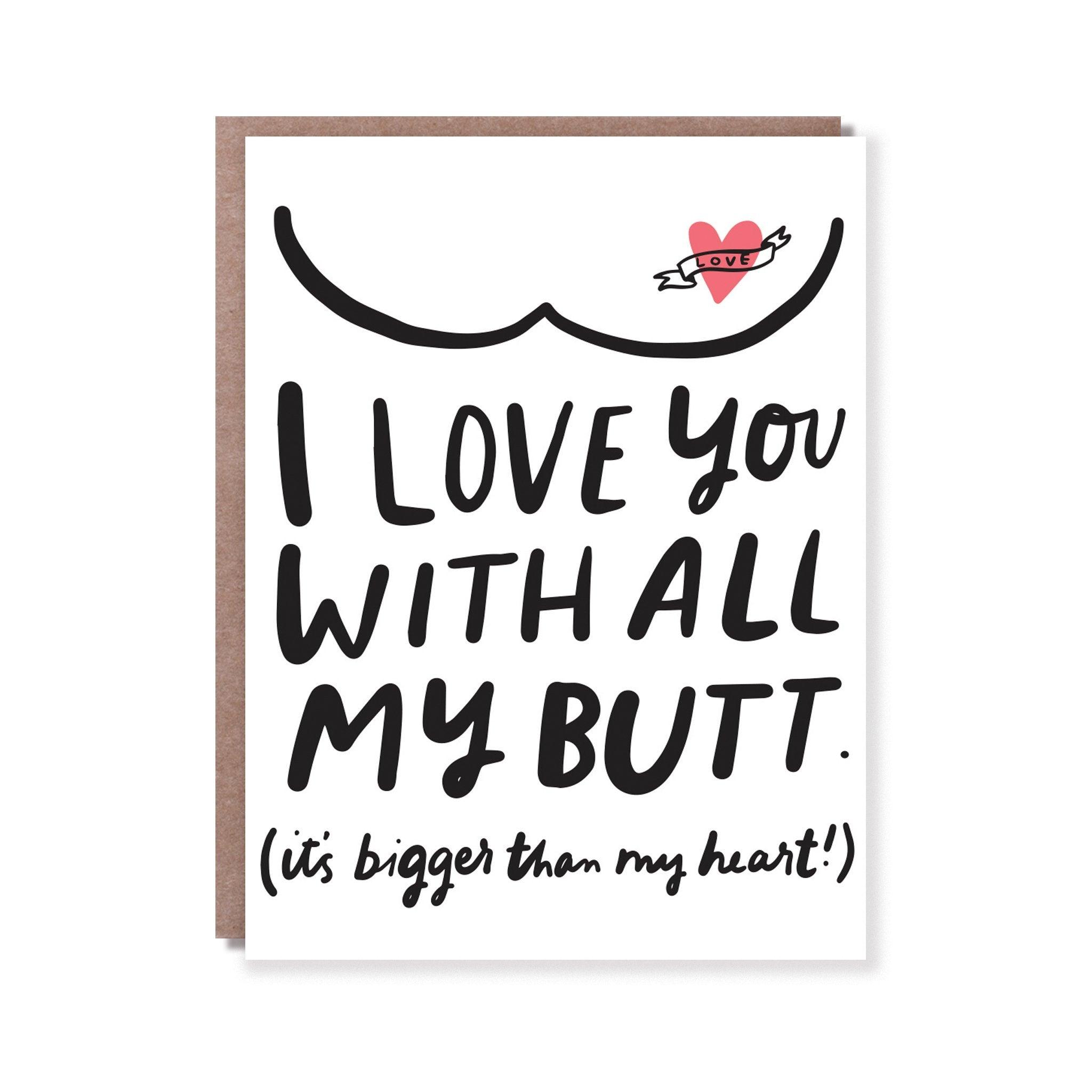 Hello Lucky - Single Card - Big Love - Handworks Nouveau Paperie