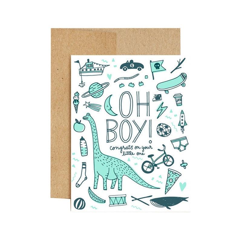 Hello Lucky - Single Card - Boy Things - Handworks Nouveau Paperie